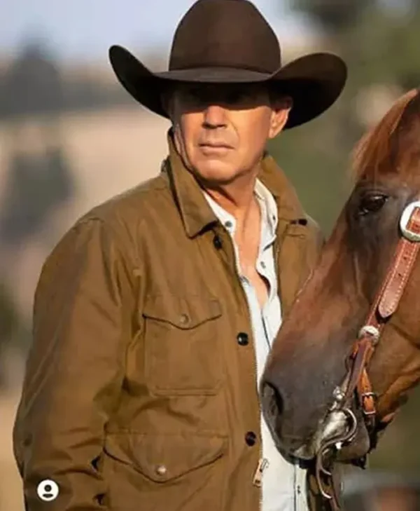 John Dutton Yellowstone S02 Kevin Costner Brown Jacket