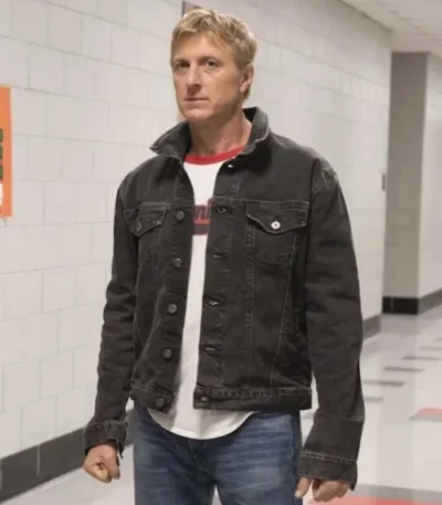 John Kreese Cobra Kai Black Jean Trucker Jacket