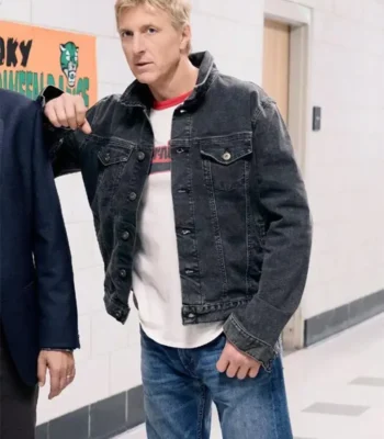 John Kreese Cobra Kai Black Jean Trucker Jacket