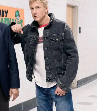 John Kreese Cobra Kai Black Jean Trucker Jacket