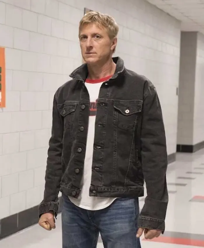 John Kreese Cobra Kai Black Jean Trucker Jacket John Kreese Cobra Kai Black Jean Trucker Jacket