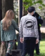 Ben Hargreeves Umbrella Academy Grey Bomber Jacket