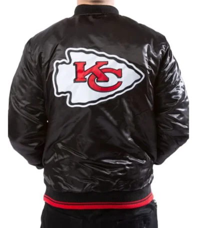 Kansas City Chiefs Black Satin Jacket