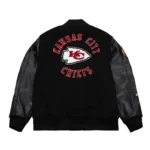 Kansas City Chiefs Blackout Vintage Logo Varsity Jacket