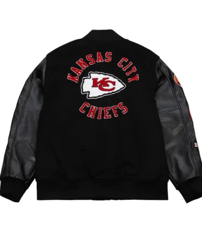 Kansas City Chiefs Blackout Vintage Logo Varsity Jacket
