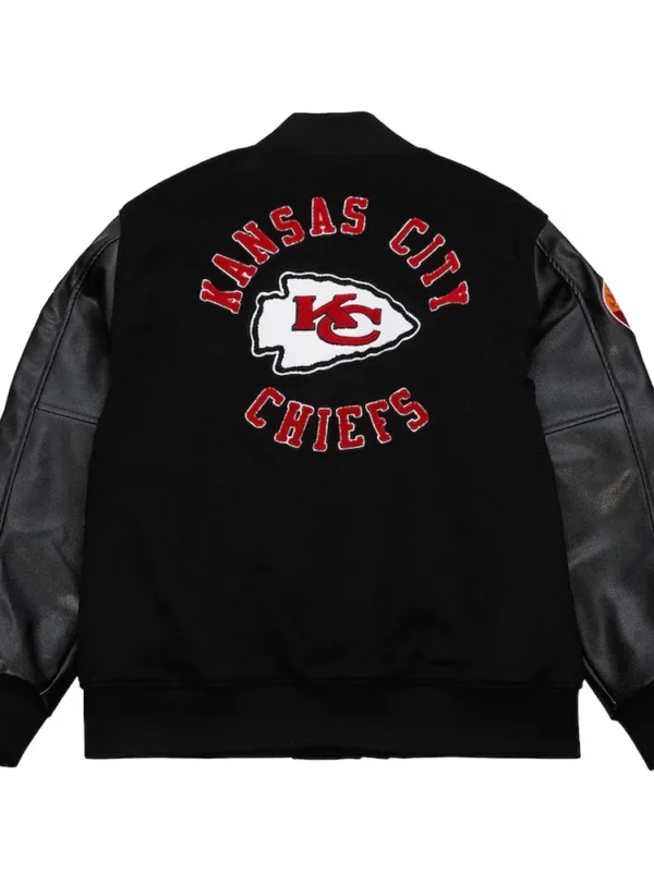 Kansas City Chiefs Blackout Vintage Logo Varsity Jacket