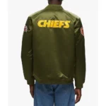 Kansas City Chiefs Bomber Green Satin Jacket