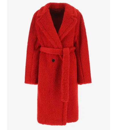 Kansas City Chiefs Brittany Mahomes Red Teddy Coat
