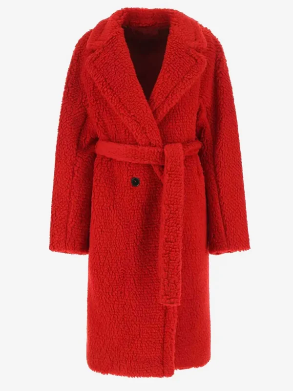 Kansas City Chiefs Brittany Mahomes Red Teddy Coat