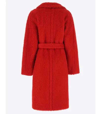 Kansas City Chiefs Brittany Mahomes Red Teddy Coat