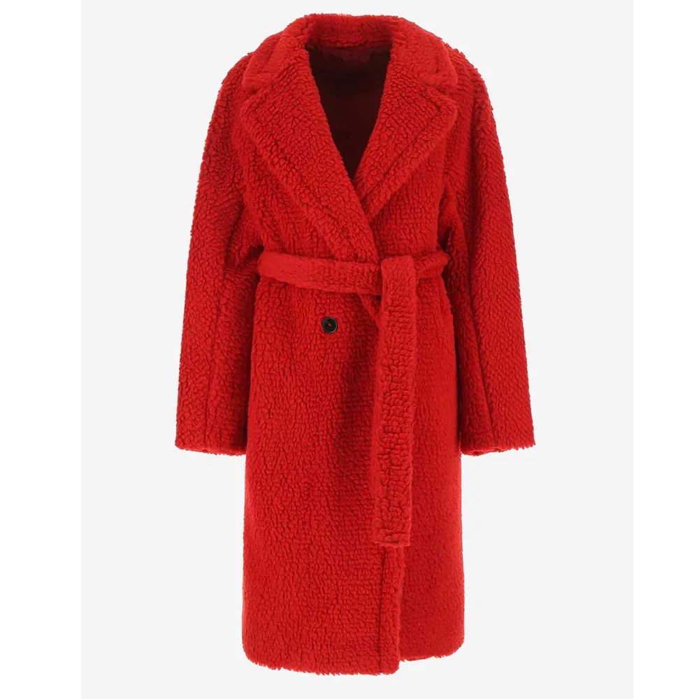 Kansas City Chiefs Brittany Mahomes Red Teddy Coat Kansas City Chiefs Brittany Mahomes Red Teddy Coat
