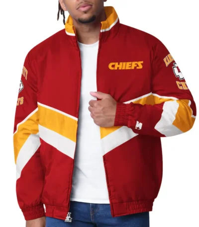 Kansas City Chiefs Captain Red Varsity Satin Jacket