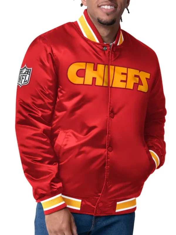 Kansas City Chiefs Closer Red-Gold Satin Jacket