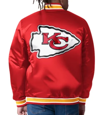 Kansas City Chiefs Closer Red-Gold Satin Jacket