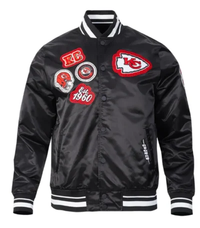 Kansas City Chiefs Diy Pick Stitch Classic Rib Satin Jacket