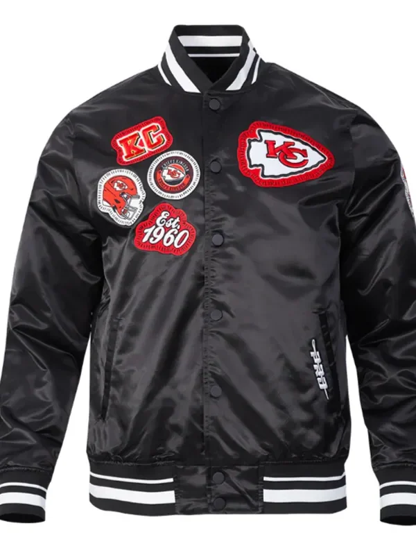 Kansas City Chiefs Diy Pick Stitch Classic Rib Satin Jacket