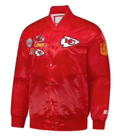 Kansas City Chiefs Exclusive Red Varsity Satin Jacket