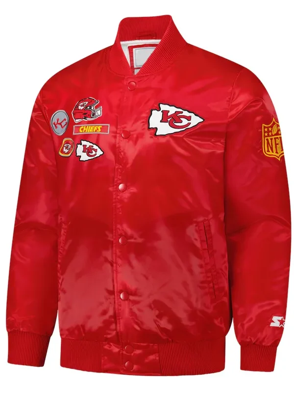 Kansas City Chiefs Exclusive Red Varsity Satin Jacket