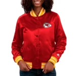 Kansas City Chiefs Full Count Red Satin Jacket