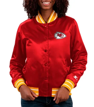 Kansas City Chiefs Full Count Red Satin Jacket