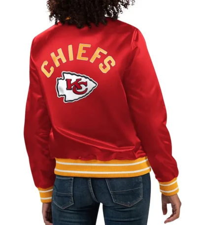 Kansas City Chiefs Full Count Red Satin Jacket