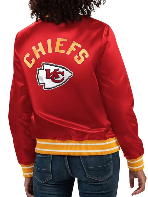 Kansas City Chiefs Full Count Red Satin Jacket