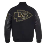 Kansas City Chiefs Full-Zip Black Varsity Jacket