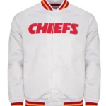 Kansas City Chiefs Heavyweight White Satin Jacket