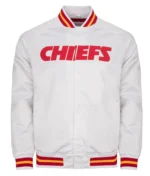 Kansas City Chiefs Heavyweight White Satin Jacket