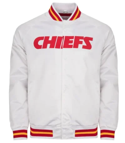Kansas City Chiefs Heavyweight White Satin Jacket