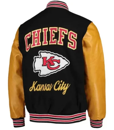 Kansas City Chiefs Letterman Gold and Black Jacket