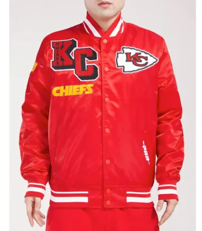 Kansas City Chiefs Mashup Classic Rib Satin Jacket