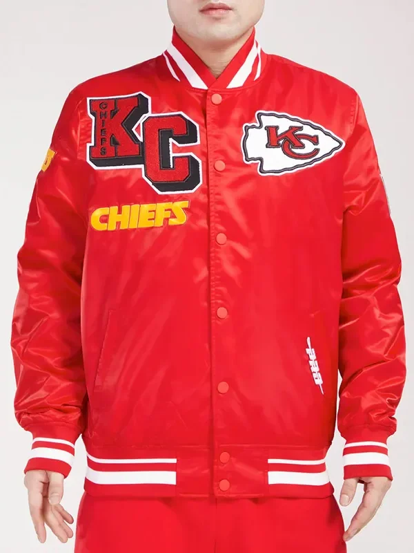 Kansas City Chiefs Mashup Classic Rib Satin Jacket