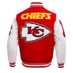 Kansas City Chiefs Mashup Rib Varsity Wool-Leather Jacket