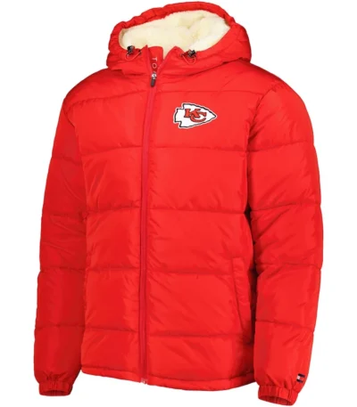 Kansas City Chiefs Men’s Red Puffer Parka Hoodie Full-Zip Jacket