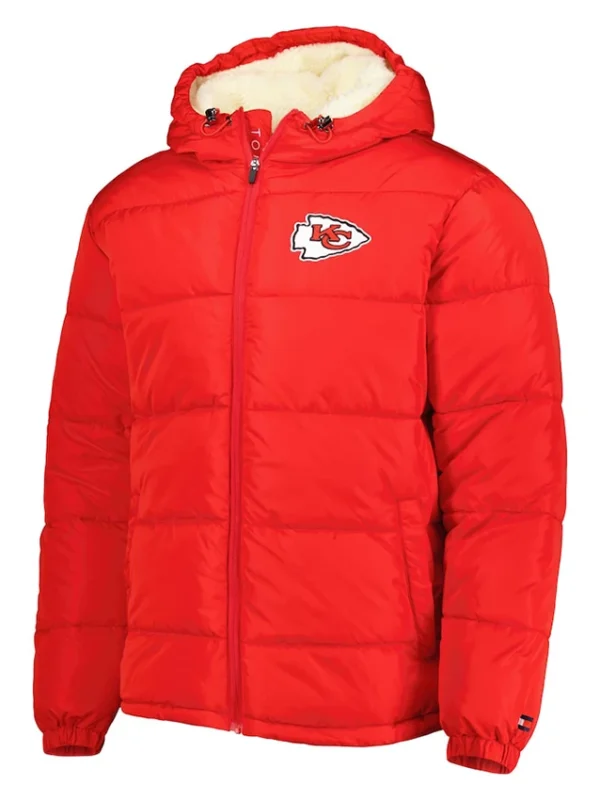 Kansas City Chiefs Men’s Red Puffer Parka Hoodie Full-Zip Jacket