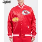 Kansas City Chiefs Old English Classic Rib Satin Jacket