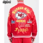 Kansas City Chiefs Old English Classic Rib Satin Jacket