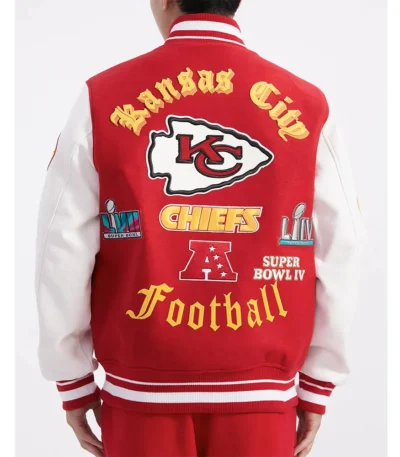 Kansas City Chiefs Old English Classic Rib Varsity Jacket