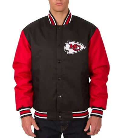 Kansas City Chiefs Poly Black and Red Jacket