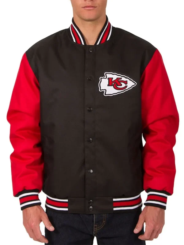 Kansas City Chiefs Poly Black and Red Jacket