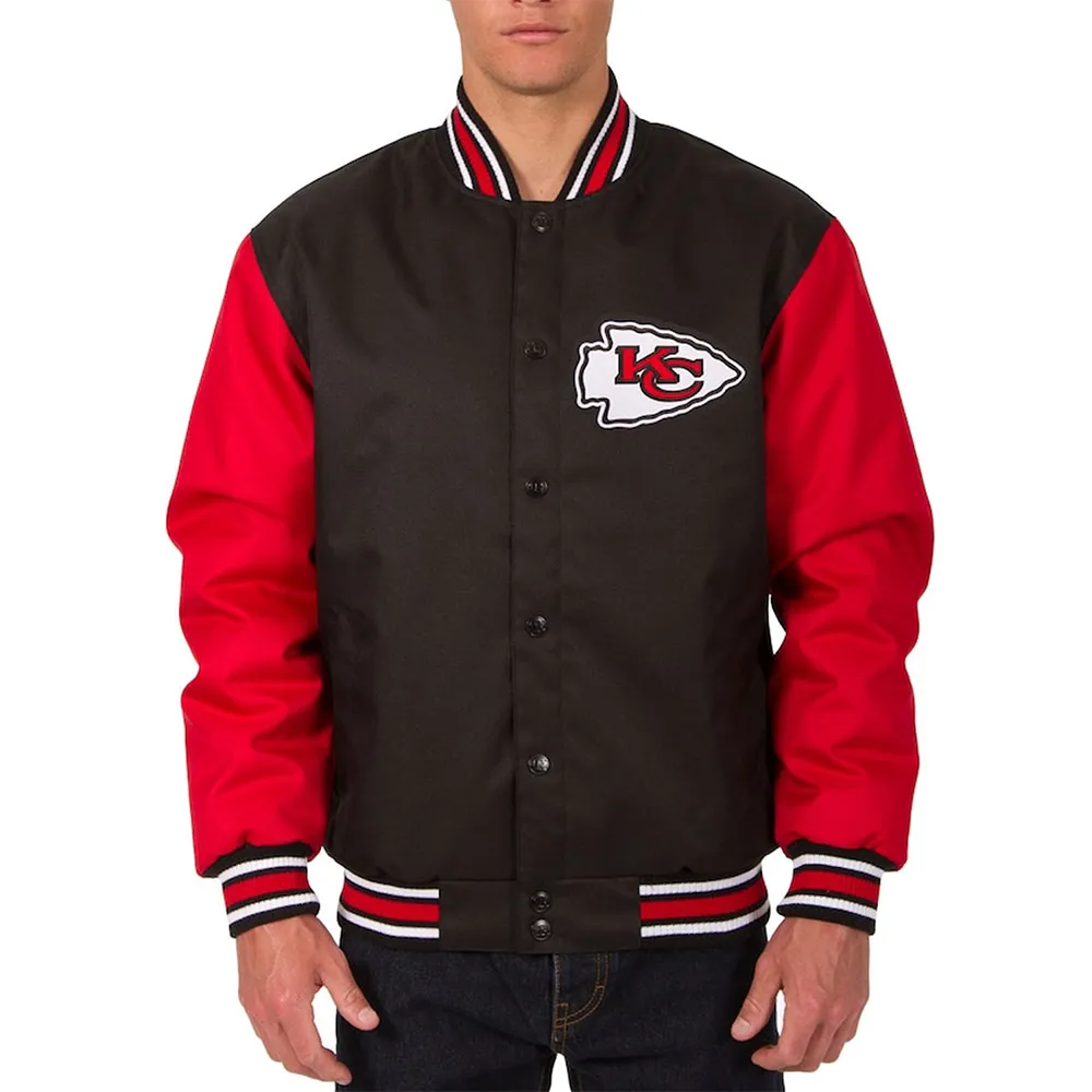 Kansas City Chiefs Poly Black and Red Jacket Kansas City Chiefs Poly Black and Red Jacket