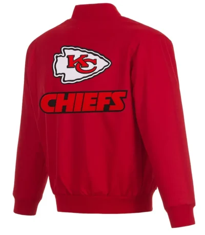 Kansas City Chiefs Poly Twill Varsity Red Jacket