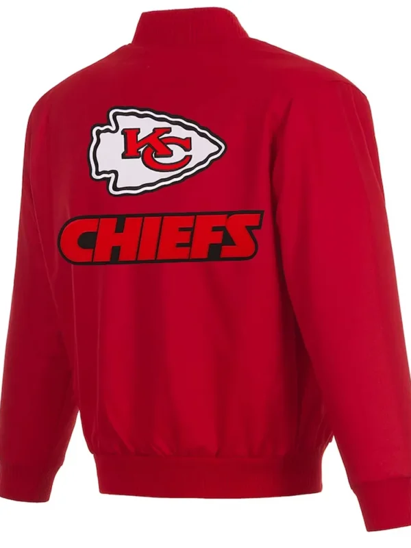 Kansas City Chiefs Poly Twill Varsity Red Jacket