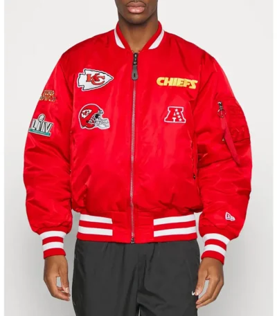 Kansas City Chiefs Red Bomber MA-1 Jacket