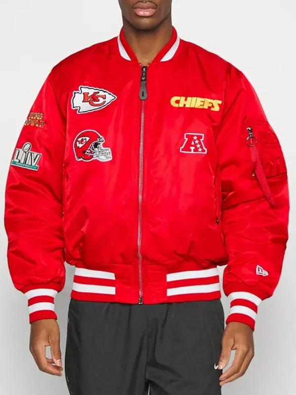 Kansas City Chiefs Red Bomber MA-1 Jacket