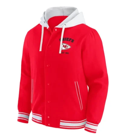 Kansas City Chiefs Red Cotton Hooded Jacket