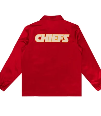 Kansas City Chiefs Red Satin Windbreaker