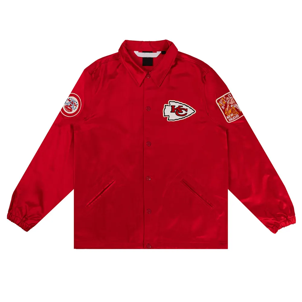 Kansas City Chiefs Red Satin Windbreaker Kansas City Chiefs Red Satin Windbreaker