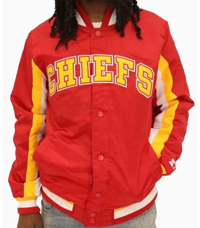 Kansas City Chiefs Red Varsity Satin Jacket